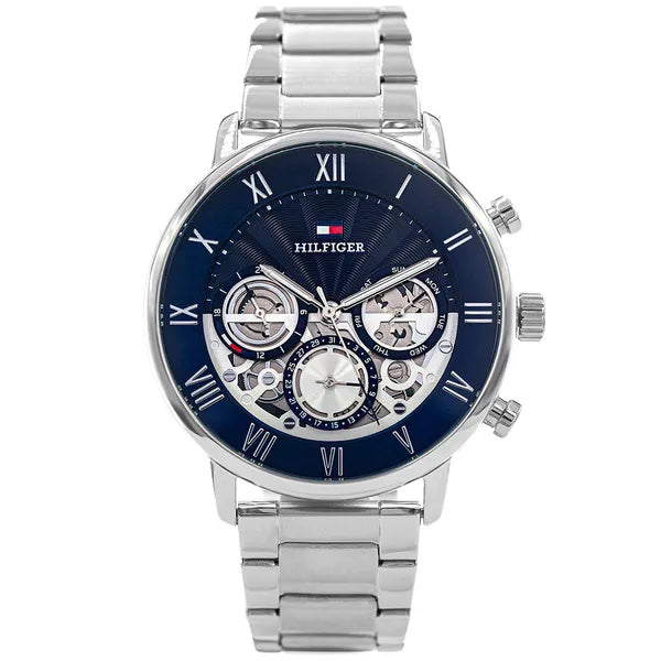 Tommy Hilfiger Legend 1710569 férfi karóra, acél, kék számlap, 44 mm, WR50