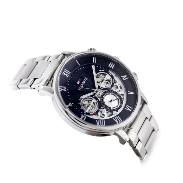 Tommy Hilfiger Legend 1710569 férfi karóra, acél, kék számlap, 44 mm, WR50