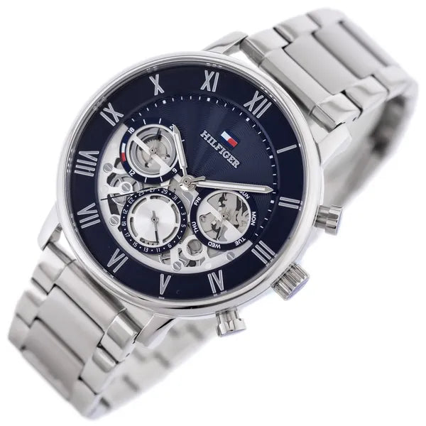 Tommy Hilfiger Legend 1710569 férfi karóra, acél, kék számlap, 44 mm, WR50