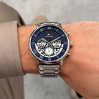 Tommy Hilfiger Legend 1710569 férfi karóra, acél, kék számlap, 44 mm, WR50