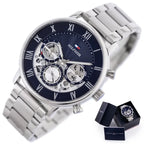 Tommy Hilfiger Legend 1710569 férfi karóra, acél, kék számlap, 44 mm, WR50