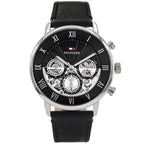 Tommy Hilfiger 1710565 Legend férfi karóra, 44 mm, fekete, bőr, 5 ATM