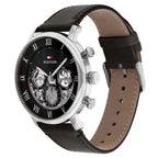 Tommy Hilfiger 1710565 Legend férfi karóra, 44 mm, fekete, bőr, 5 ATM