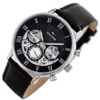 Tommy Hilfiger 1710565 Legend férfi karóra, 44 mm, fekete, bőr, 5 ATM