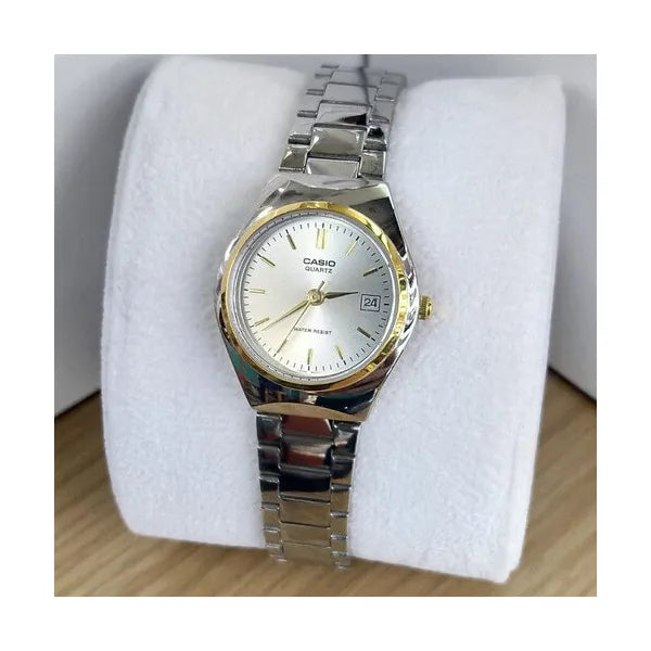 Casio LTP-1170G-7A női karóra, két tónusú acél, 25 mm, kvarc, dátum, WR30
