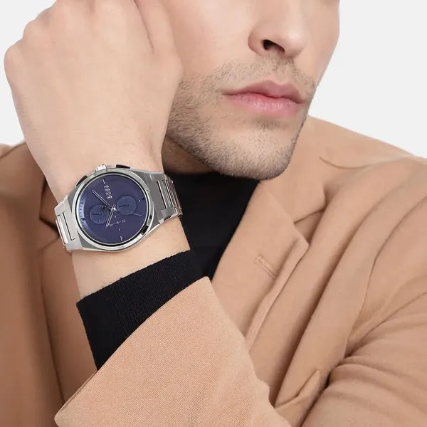 Hugo Boss 1514048 férfi kvarc kronográf, 44 mm, kék számlap, acél szíj
