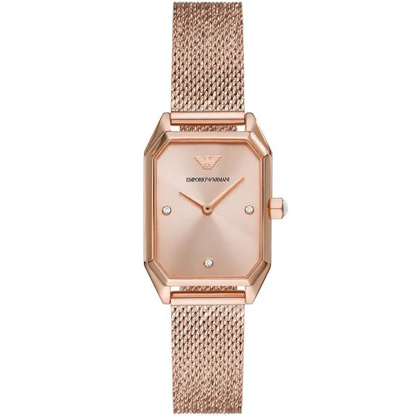 Emporio Armani Gioia AR11347 női karóra, rozéarany, acél, kvarc, téglalap tok
