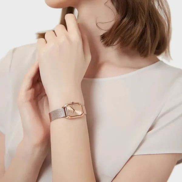 Emporio Armani Gioia AR11347 női karóra, rozéarany, acél, kvarc, téglalap tok