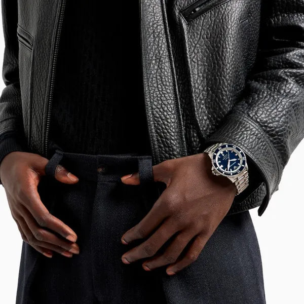 Emporio Armani AR60079 férfi automata búváróra, 42 mm, kék számlap, acél
