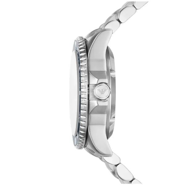 Emporio Armani AR60079 férfi automata búváróra, 42 mm, kék számlap, acél