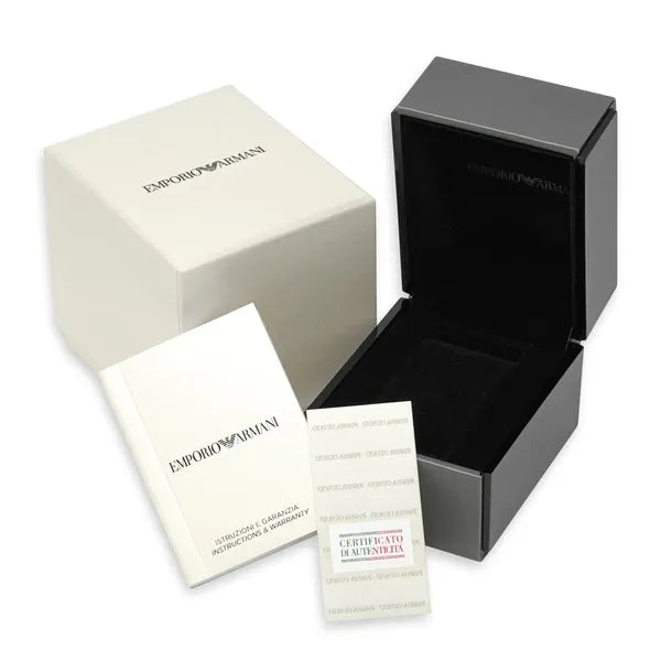 Emporio Armani AR60079 férfi automata búváróra, 42 mm, kék számlap, acél