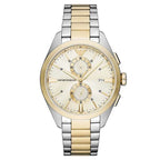 Emporio Armani AR11605 Claudio férfi óra, 42 mm, kronográf, arany számlap