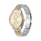 Emporio Armani AR11605 Claudio férfi óra, 42 mm, kronográf, arany számlap