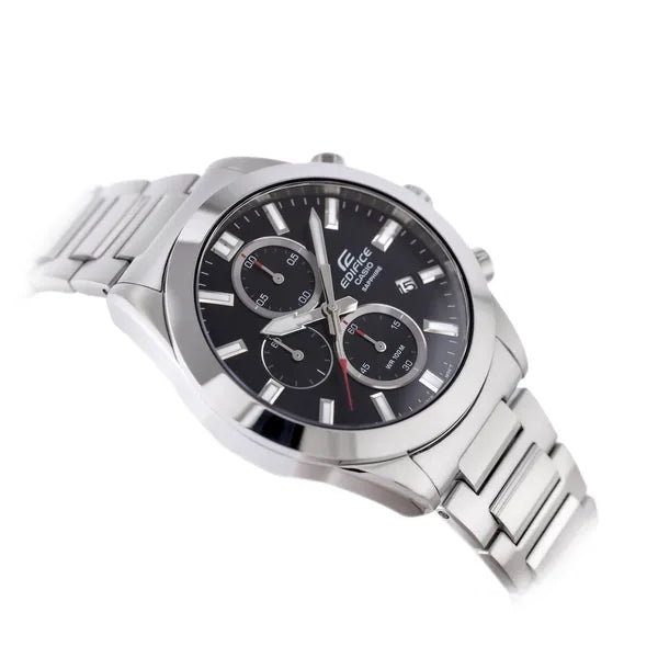 Casio Edifice EFB-710D-1A férfi kronográf karóra, zafírüveg, acél, WR100