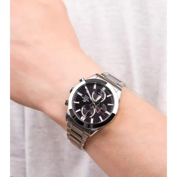 Casio Edifice EFB-710D-1A férfi kronográf karóra, zafírüveg, acél, WR100