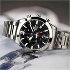 Casio Edifice EFB-710D-1A férfi kronográf karóra, zafírüveg, acél, WR100