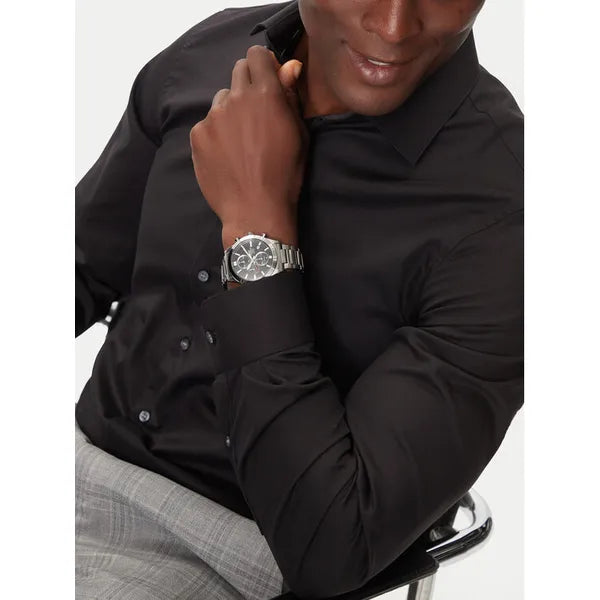 Casio Edifice EFB-710D-1A férfi kronográf karóra, zafírüveg, acél, WR100