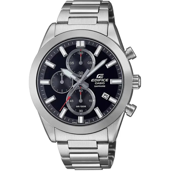 Casio Edifice EFB-710D-1A férfi kronográf karóra, zafírüveg, acél, WR100