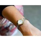Casio női karóra LTP-1263PG-7B, két színű acél, WR30, kvarc, 27 mm + díszdoboz