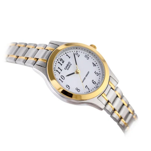 Casio női karóra LTP-1263PG-7B, két színű acél, WR30, kvarc, 27 mm + díszdoboz