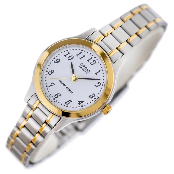 Casio női karóra LTP-1263PG-7B, két színű acél, WR30, kvarc, 27 mm + díszdoboz