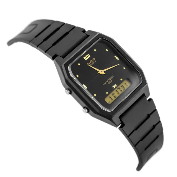 Casio AW-48HE-1AVDF női karóra, fekete, kvarc, WR50, analóg‑digitális, díszdoboz