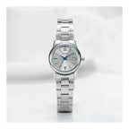 Casio női karóra LTP-V002D-7B3UDF, ezüst, acél, 25 mm, dátum, WR30