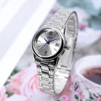 Casio női karóra LTP-V002D-7B3UDF, ezüst, acél, 25 mm, dátum, WR30