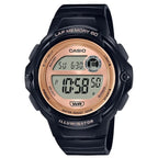 Casio LWS-1200H-1AVDF női digitális sportóra, WR100, fekete/rózsaarany