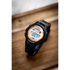 Casio LWS-1200H-1AVDF női digitális sportóra, WR100, fekete/rózsaarany