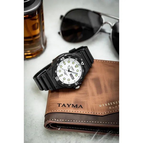 Casio MRW-200H-7EVEF férfi karóra, 44 mm, WR100, fehér számlap, díszdoboz