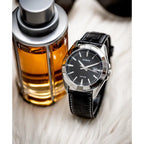 Casio férfi karóra, MTP-1308L-1AVEF, bőrszíj, fekete számlap, WR50, 39 mm
