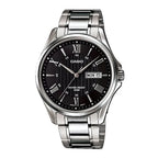 Casio MTP-1384D-1AVEF férfi karóra, acél szíj, WR100, fekete számlap