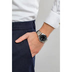 Casio MTP-V006D-1B2 férfi karóra, acél szíj, fekete számlap, 38 mm, kvarc, WR30