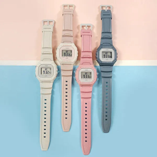 Casio W-218HC-2AVDF uniszex digitális karóra, kék, WR50, dobozzal