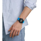 Casio W-219H-2A2VEF férfi digitális karóra, fekete/türkiz, WR50, 42 mm