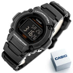 Casio W-219H-8BVEF férfi digitális karóra, fekete, WR50, LED, díszdoboz