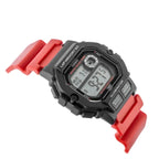 Casio WS-1400H-4AVEF férfi digitális sportóra, WR100, piros szíj