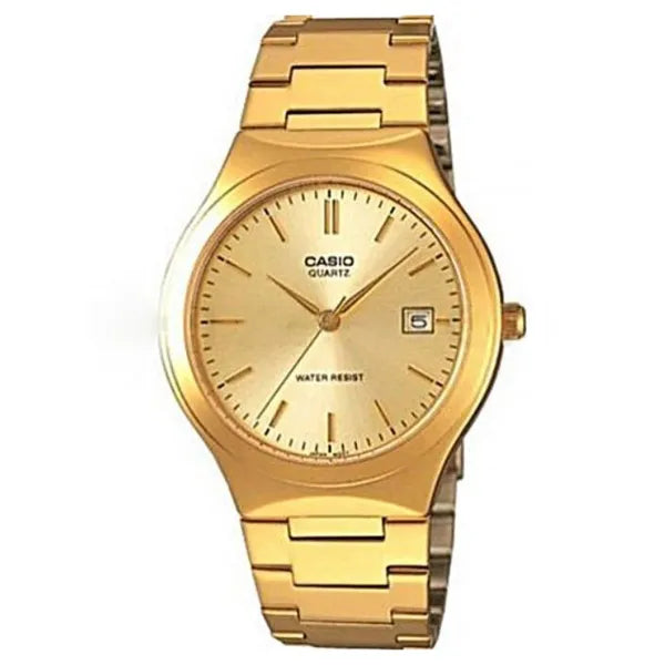 Casio MTP-1170N-9A uniszex arany nemesacél kvarc karóra, 41 mm, dátum, doboz