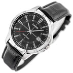 Casio MTP-V004L-1CUDF férfi karóra, kvarc, fekete bőr szíj, WR30, dátum