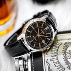 Casio MTP-V004L-1CUDF férfi karóra, kvarc, fekete bőr szíj, WR30, dátum