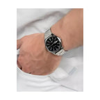 Casio MTP-V006D-1C férfi karóra, fekete számlap, acél szíj, WR30, doboz