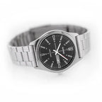 Casio MTP-V006D-1C férfi karóra, fekete számlap, acél szíj, WR30, doboz