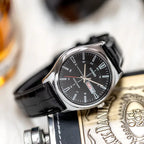 Casio férfi karóra MTP-V006L-1C, fekete bőr szíj, 38 mm, WR30, díszdoboz