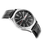 Casio férfi karóra MTP-V006L-1C, fekete bőr szíj, 38 mm, WR30, díszdoboz