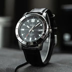 Casio MTP-VD01L-1EV férfi karóra, fekete bőr, 44 mm, WR50, dátum