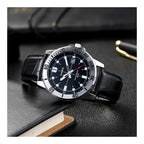 Casio MTP-VD01L-1EV férfi karóra, fekete bőr, 44 mm, WR50, dátum