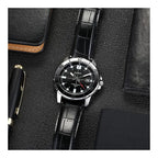 Casio MTP-VD01L-1EV férfi karóra, fekete bőr, 44 mm, WR50, dátum