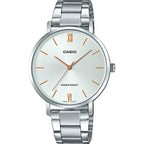 Casio MTP-VT01D-7BUDF férfi kvarc karóra, acél szíj, 40 mm, WR30, ezüst