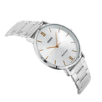 Casio MTP-VT01D-7BUDF férfi kvarc karóra, acél szíj, 40 mm, WR30, ezüst